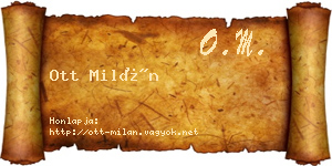 Ott Milán névjegykártya