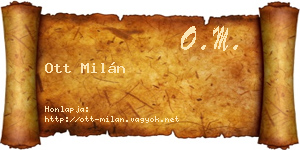 Ott Milán névjegykártya